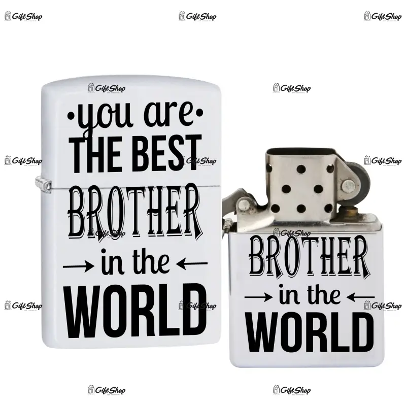 You are the best broather in the world, bricheta metalica gravata laser cu mesaj